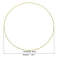 thumbnail image 2 of Uxcell 20" Round Metal Floral Hoop Frame Macrame Ring Wreath for Wedding Geometric Decor Party Gold Tone 2 Pack, 2 of 5