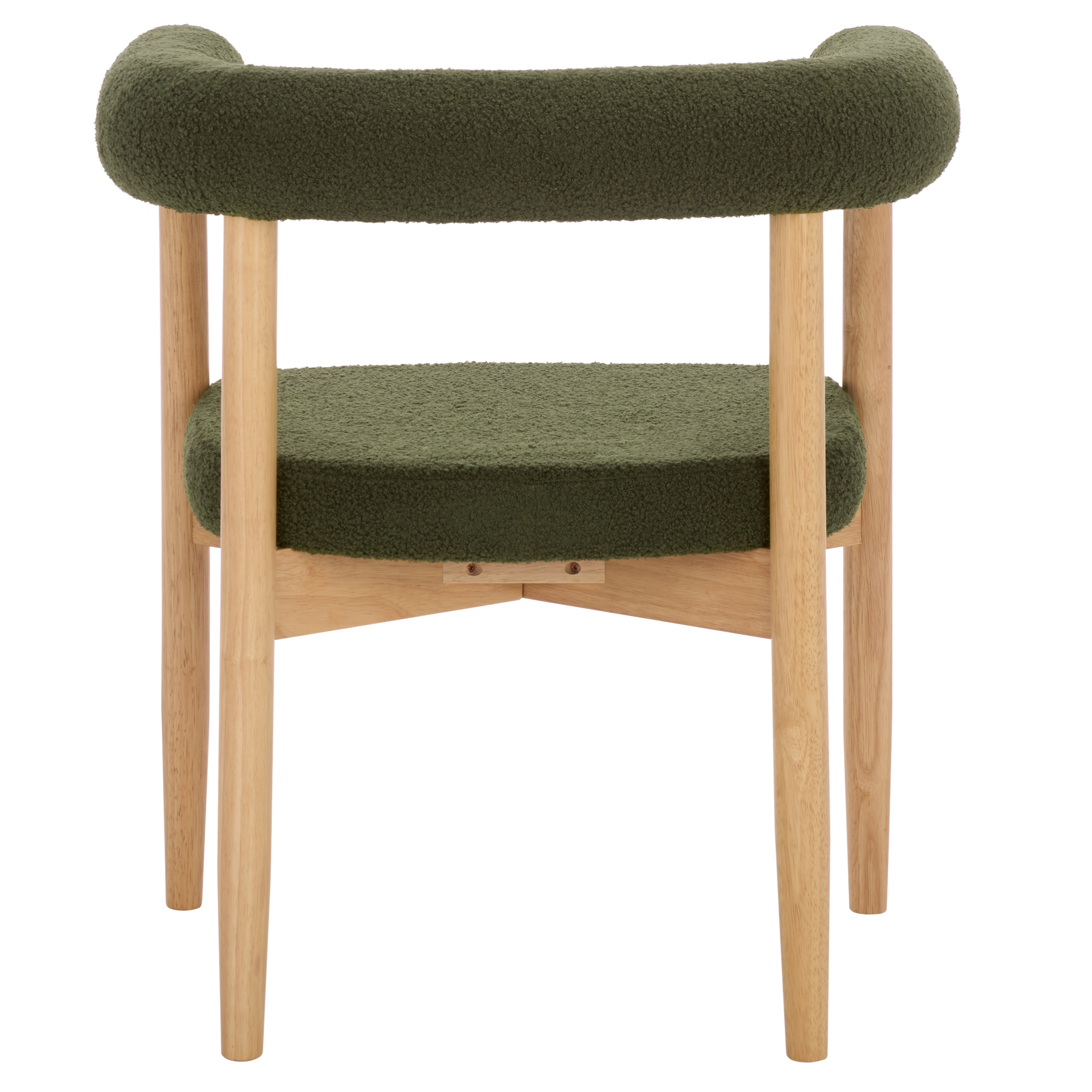 Safavieh Tomio Modern Wood and Fabric Dining Arm Chairs, Walnut / Dark Green