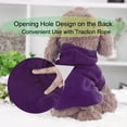 thumbnail image 6 of Dog Sweatshirt Hooded Pet Spring/Fall/Winter Clothes Warm Coat for Small and Medium Dogs Purple XL, 6 of 7