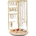 thumbnail image 4 of Adjustable Rotating Jewelry Stand Fashionable Necklace Display Stand With Multiple Slots Handy Jewelry Rack(Black), 4 of 7