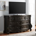 thumbnail image 3 of Bowery Hill Multi-step Molasses Wood 7-drawer Dresser, 3 of 7