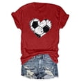 thumbnail image 2 of SDNall Heart Shaped Summer T-Shirts for Women 2024 Baseball Sport Printed T-Shirt with Round Neck and Short Sleeved Top (Red,Sizes:S-3XL), 2 of 9