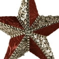 thumbnail image 5 of Northlight Sequined and Velveteen 5-Point Star Christmas Ornament - 6" - Gold and Red, 5 of 6