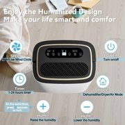 Patiosunny 15-Pint (DOE) Multi-Function Dehumidifier, 5000 Sq.Ft Coverage Area with 3 Modes, 180 OZ Water Tank/24H-Timer/Drain Hose/Child lock, for Bedroom /Office/Laundry Room