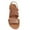 Brown, variant on Amzcrzy Women's Sandals Open Toe Solid Color Flat Sandals Comfortable Elastic Straps Summer Sandals Dressy Trendy Shoes for Women