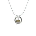 thumbnail image 2 of Delight Jewelry Two-tone Celtic Knot Trinity Band Spinner Gymnastics Ring Charm Necklace, 18", 2 of 4