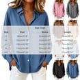 thumbnail image 3 of Hueook Long Sleeve Denim Shirt Women Button Chambray Ladies' Casual Fashion Lapel Solid Color Button Long Sleeved Shirt with Pockets Brown S, 3 of 6