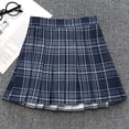 thumbnail image 2 of Xmarks Girls Plaid Pleated Skirt Elastic Waist School Uniform Skirt Skorts Mini Skater Tennis Skirt with Shorts, 3-11 Years, 2 of 5