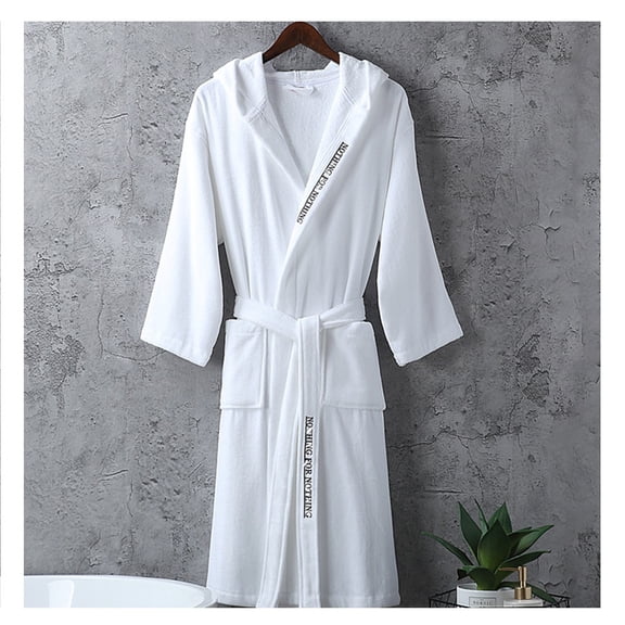 Hotel Bathrobes Unisex,100% Cotton Terry Spa Robe, Pool, Soft, Lightweight, Absorbent, Robes For Men Women