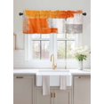 thumbnail image 2 of Valances for Windows Orange Gray Rod Pocket Cafe Window Treatments Valance Curtains for Kitchen Bathroom Laundry Basement Windows 54"x18", 2 of 9
