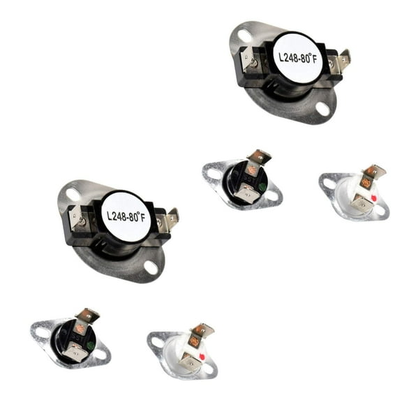 HQRP 2-Pack Dryer Thermostat & Thermal Fuse Kit works with Crosley CDE20P6AC CDE20P6AC CDE20P6HC