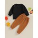 thumbnail image 3 of Conjunto de 2 piezas para bebé niño pequeño, sudadera, jersey y pantalones con estampado de pavo y gobble, ropa de Acción de Gracias, 3 of 6