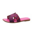 thumbnail image 1 of Chaussons d'Été pour Femmes Motif Géométrique 2024 Talon Bas Luxe Rue Frit Plage Chaussures Tendance Mode tzw, 1 of 7