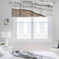 thumbnail image 3 of 2 Pack Beach Ocean Wave Valance for Window Abstract Art Coastal Brown Gradient Kitchen Valance Rod Pocket Short Curtain Topper Decorative Window Treatment for Living Room Bedroom 42"x12", 3 of 8