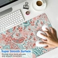 thumbnail image 4 of Long Mouse Pads for Desk,Pink Paisley and Floral Pattern Desk Mats on Top Of Desks, Desk Mouse Pad Extra Large with 3mm Non-Slip Base and Stitched Edge for Gaming,Office,Work,Home 31.5"x11.8", 4 of 6
