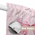 thumbnail image 4 of Pink Bow Swag Curtains for Kitchen/Bedroom/Living Room, Cute Watercolor Girls Cartoon Luxury Scalloped Curtains 63 Inch Long, Rod Pocket Window Swag Topper Curtains Valances 2 Panels Set 36"x63", 4 of 8
