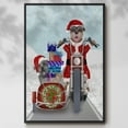 thumbnail image 2 of Christmas Mutts Christmas Chopper - Framed Gallery Wrapped Holiday Canvas - 25 x 37 - Black Frame, 2 of 8