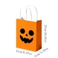 thumbnail image 3 of Halloween Candy Gift Bags,Pumpkin Style Kraft Paper Candy Goodie Bags with Handle,Perfect for Candy,Treats,and Party Favors, 3 of 6