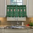 thumbnail image 2 of Yayeee Kitchen Curtains Tier Pair Light Filtering 27"x36" Rod Pocket Short Cafe Window Panel, Green Christmas Trees, 2 of 7