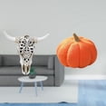 thumbnail image 2 of Escultura de pared de calavera,Estatua de resina con cabeza de vaca para decoración de pared y hogar,Almohadas de calabaza de Halloween,Almohadas de calabaza de Halloween Decoración del hogar, 2 of 8