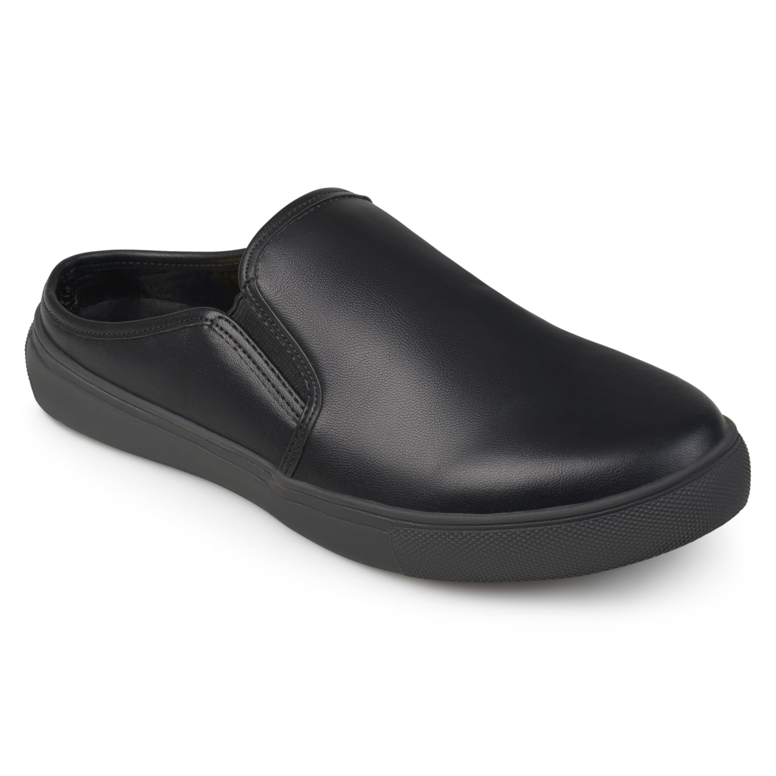 Women's Faux Leather Round Toe Casual Sneaker Mules - Walmart.com