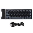 thumbnail image 1 of Teclado Bluetooth plegable, accesorio de ordenador recargable silencioso de silicona resistente al agua, 1 of 8