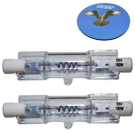 R7s Base General Light Bulb - HQRP 2-Pack R7s Base Light Bulb 150W 25V Dental Halogen Lamp for Pelton & Crane 006681 3321879 017133 98-0775 150T4Q/CL25V JPD25V-150WG1 + HQRP Coaster