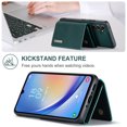 thumbnail image 4 of SaniMore Case for Samsung Galaxy A34 5G 6.6" 2023, PU Leather Case Soft TPU Inner Detachable Magnetic Folding Wallet Card Slots Kickstand Anti-drop Shockproof 360°Protection Cover, Green, 4 of 11