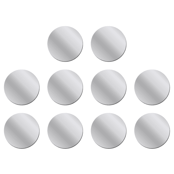 Calcomanía de placa espejo calcomanías de decoración de pared de bricolaje para decoración de la pared del pasillo (15 cm) Plata