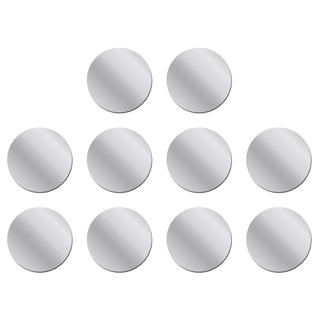 Calcomanía Placa Espejo Pegatinas Decorativas Pared DIY para Pasillo (10cm Plateado)