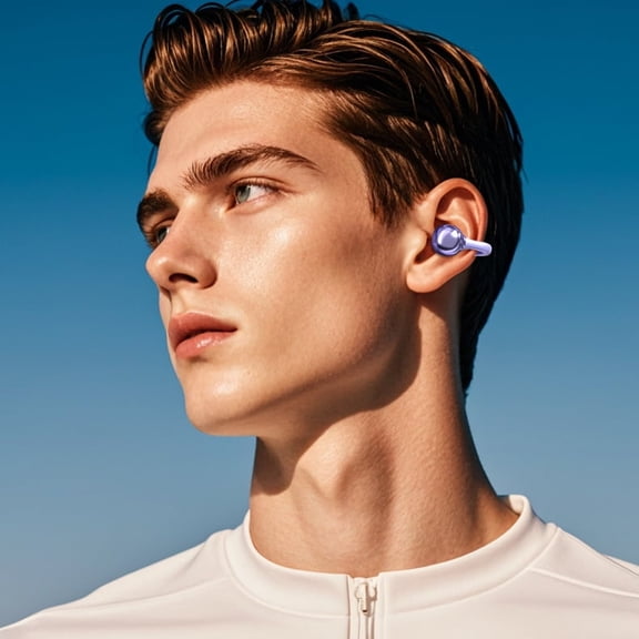 Bluetooth headset with ultra-long battery life, high capacity, noise-canceling, air conduction, non-in-ear, sports ear clip