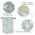 thumbnail image 3 of Jupean Laundry Basket, Collapsible Fabric Laundry Bag, Foldable Laundry Hamper, Folding Washing Bin,Round Laundry Basket With Handles, 3 of 7
