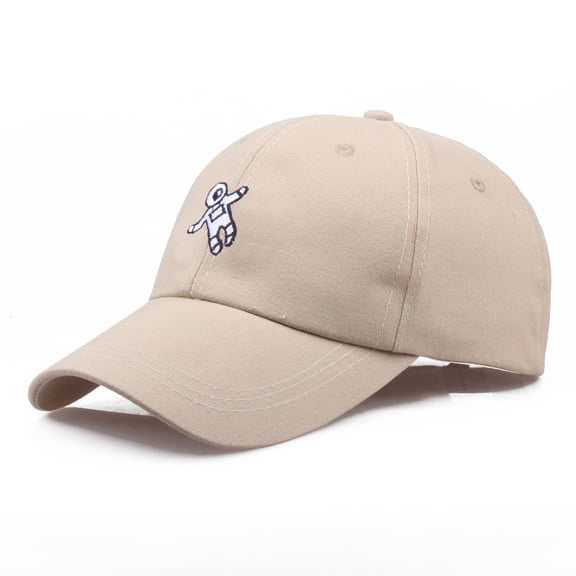 WCJM Unisex Astronaut Embroidery Baseball Cap Pre-Curved Brim Distressed Hats for Men Women Daily Wear Unstructured Structured Fashion Hats