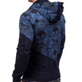 thumbnail image 4 of Men's Camouflage Patchwork Zip Up Hoodies Casual Long Sleeve Hooded Sweatshirt Jacket with Pockets, 4 of 4