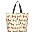 thumbnail image 1 of Disketp Dachshund Dog Puppy Bolsa Tote Estampada para Mujer, Bolso de Hombro y de Mano para Compras y Viajes, 1 of 8