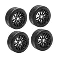 thumbnail image 3 of lionlar 4 Pieces 1/8 RC Car Tires Assembly Modification RC Accessories Crawler Truck black, 3 of 9