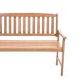 thumbnail image 7 of Jack Post 4 Feet Durable Classic Hardwood Bench Sits Up To 2 People, Brown, 7 of 7