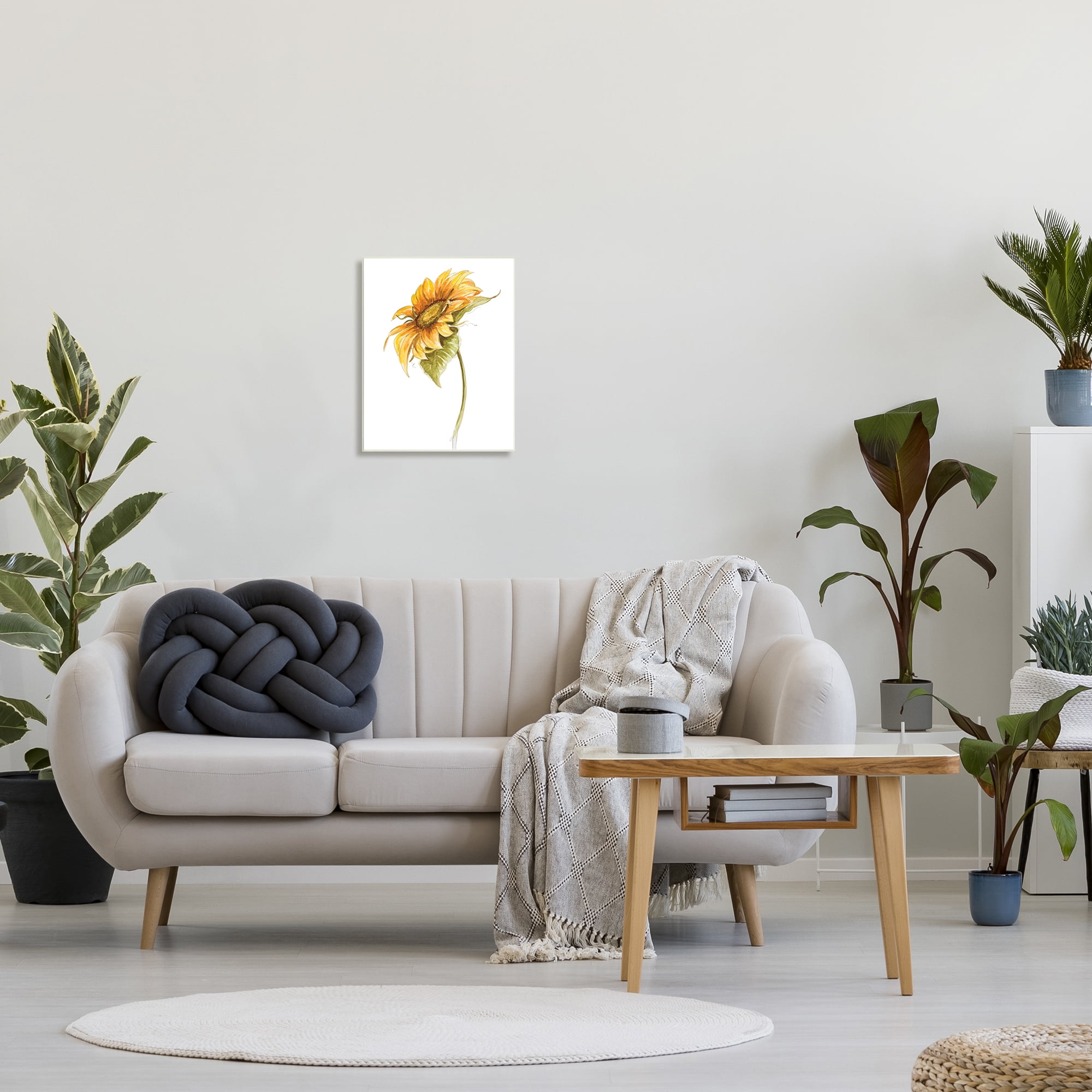 Stupell Industries Soft Minimal Sunflower Floral Warm Summer Tones, 13 x 19, Designed by Patricia Pinto