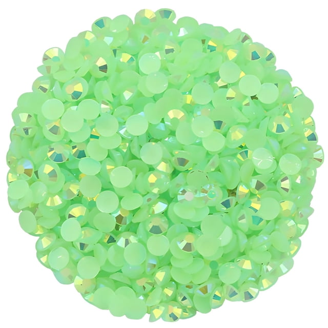 4500 piezas SS12 0.118 in AB diamantes de imitación planos para uñas arte manualidades brillo redondo gemas cristales DIY ropa zapatos (verde AB)