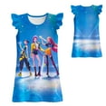 thumbnail image 4 of Moonsky Girls Kpop Demon Hunters Pajamas Dress One Piece Summer Dress Demon Hunters Suit Pop Singer for 2-12 Years Kids(120#Blue), 4 of 4