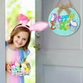 thumbnail image 4 of Pompotops Easter Decorations Easter Welcome Door Hanger Wooden Door Decoration Door Wreath Front Door Wreath Decor, Home Decorations, 4 of 8