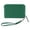 Green, variant on CTM Premium Faux Leather Zip Around Wristlet Wallet (Women)