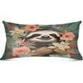 thumbnail image 2 of Coolnut Beautiful Sloths and Flowers Plush Pillow Case, Zippered Bed Pillow Pillowcases, Super Soft and Cozy Pillowcase Covers for Sleep Decor Giftsation - Standard Size 20x26in, 2 of 7
