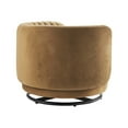 thumbnail image 3 of Embrace Tufted Performance Velvet Performance Velvet Swivel Chair, 3 of 7