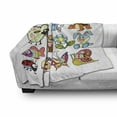 thumbnail image 3 of Cartoon Soft Flannel Fleece Throw Blanket, Pattern of Animals Funny Toy Play Time Childhood Theme, Cozy Plush for Indoor and Outdoor Use, 50" x 60", Multicolor, by Ambesonne, 3 of 6