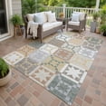 thumbnail image 5 of Addison Rugs Chantille Indoor/Outdoor Transitional Patchwork Ivory Machine Washable Rectangle Rug, 3' x 5', 5 of 6
