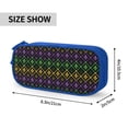 thumbnail image 3 of Uemuo Mardi Gra Geometric Printed Pencil Pen Case, Portable Pencil Pouch with Zipper, Compact Stationery Bag Makeup Bag, Pencil Bag for Home Office, 3 of 9