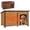 Brown (Insulated Dog House), variant on Aivituvin 59" Extra Large Heated Dog House with Heater & Insulated Liner for Winter, Wooden Insulated Outdoor Dog House for Large Dogs, All-Around Iron Frame Weatherproof (Brown)