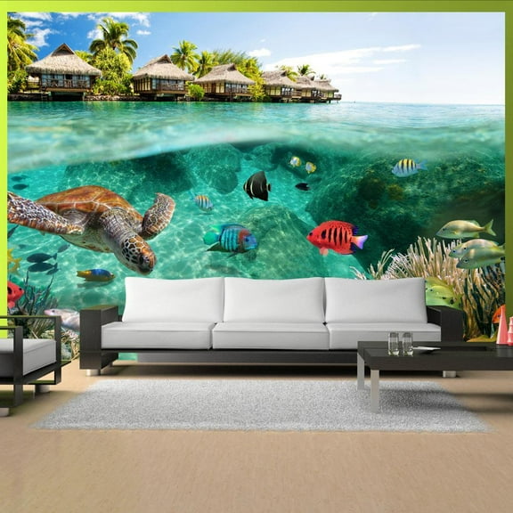 Tiptophomedecor Animal Wallpaper Wall Mural - Under The Surface Of Water