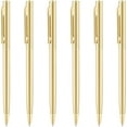 thumbnail image 2 of 6/12 Pack Gold Slim Ballpoint Pens Black ink Medium Point(1 mm), Nice Gold Pen Gift for Wedding Business Office Students Teachers Guest, 2 of 5
